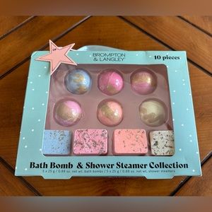 NEW in box Brompton & Langley Bath Bomb & Shower Steamer Collection 10 Pieces